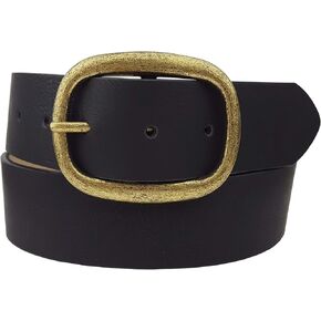 Vegan Plain Belt with Matte Oval Buckle in Kuwait