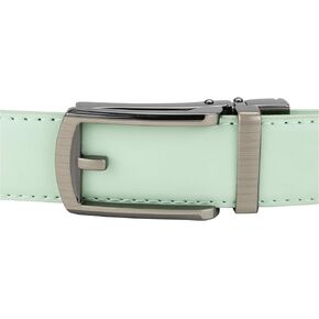 حزام سقاطة جلدي للنساء، حواف تناسب الخصر من 18 بوصة إلى 44 بوصة، بدون ثقوب، معبأ في صندوق هدايا (W726X أخضر نعناعي، عرض 30 مم) in Kuwait