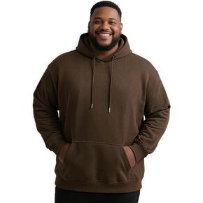 Men's Big & Tall Sweatshirts Hoodies Pullover Cotton Casual Hoodie Drawstring Long Sleeve Hooded Jacket with Pocket in Kuwait