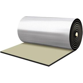 حصيرة عزل صوت حرارة السيارة، مميت الصوت ووسادة عزل الحرارة لباب سقف المحرك وصندوق السيارة - 197 مل 21.6 قدم مربع - 40 بوصة × 40 بوصة - عبوتان، رقائق الألومنيوم in Kuwait