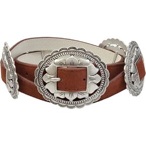 Western Floral Concho Belt in genuine Suede Leather Belt in Kuwait
