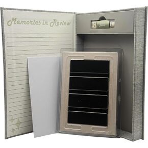 Pet Memories Keepsake Album – Gray Scrapbook & Memory Box for Dogs, Cats & Pets | Store Photos, Souvenirs & Videos | Includes 32GB USB for Digital Storage and Inkless Paw Print Pad in Kuwait