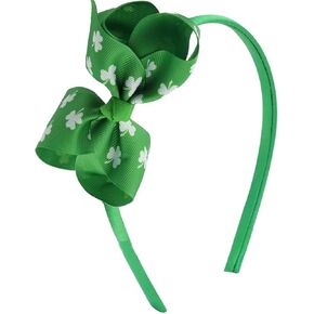 ZEYER St Patrick's Day Headband for Women and Girls Green Clover Headband Bow Shamrock Headband in Kuwait