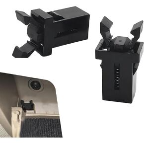 2PCS Car Sunglasses Holder Catch Latch, Self-Locking Auto Overhead Console Roof Clips Replacement, Vehicle Plastic Locking Bin Touch Lid Clips, Car Trash Can Press Buckle (Black) in Kuwait