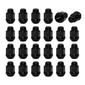 24pcs Black M12x1.5 Closed End Bulge Acorn Lug Nuts, 1.4 inch Length Cone Seat 19mm Hex in Kuwait