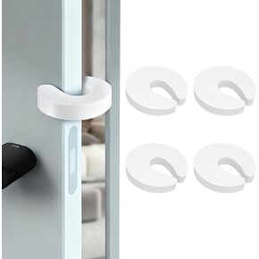 واقي قرصة الباب، 6 قطع من سدادة الباب، واقي قرصة الأصابع، سدادة باب إسفنجية سميكة ناعمة، تمنع إصابات قرصة الأصابع، إغلاق الأبواب، تمنع الحيوانات الأليفة من الانغلاق (أبيض) in Kuwait