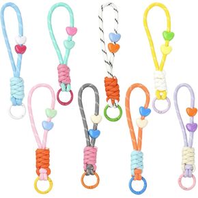 Stiesy Paracord Keychain Braided Nylon Lanyard with Clasps, Keychain Accessories for Phone Case Decor Backpack Charms Women in Kuwait