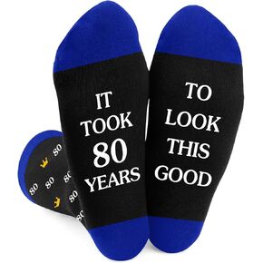 80th Birthday Gifts for Men,Dad Brother Boyfriend Grandpa Husband Father Best Friend Son Happy,Funny Novelty Socks in Kuwait