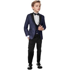بدلة للأولاد مكونة من 3 قطع من البدلة الرسمية للأطفال من قماش الجاكار لحفلات الزفاف والعشاء وحامل الخواتم in Kuwait