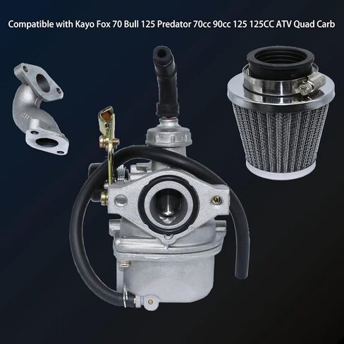 مجموعة مرشح الهواء المكربن ​​PZ19 متوافقة مع Kayo Fox 70 Bull 125 Predator 70cc 90cc 125 125CC ATV Quad Carb in Kuwait