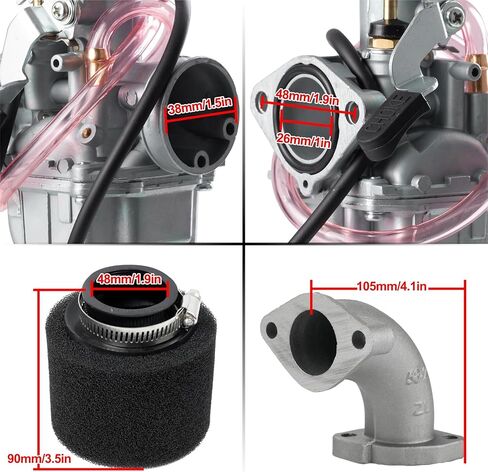 VM22 مجموعة المكربن ​​26 مللي متر كارب للدراجة الترابية 110cc 125cc 140cc ليفان YX Zongshen XR50 CRF70 KLX BBR أبولو DHZ SSR in Kuwait