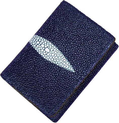 Genuine Stingray Skin Trifold 9 Card Leather Handmade Wallet (Burgundy) in Kuwait