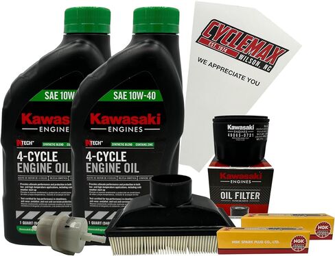 Tune Up Kit 10W-40 with Spark Plugs Compatible with Kawasaki 99969-6541 Compatible with FR541V FR600V in Saudi Arabia