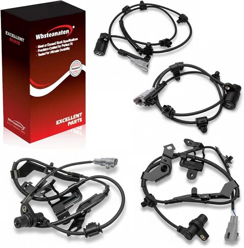 ABS Wheel Speed Sensor 4Pcs: Front Rear Left & Right Compatible with Toyota 1996-2002 4Runner V6 3.4L L4 2.7L, 1998-2000 Tacoma L4 2.7L L4 2.4L V6 3.4L in Kuwait