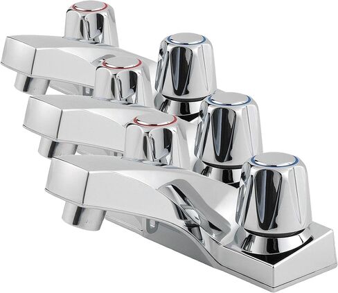 Pfister LG1435000 Pfirst Series 2-Handle 4 Inch Centerset Bathroom Faucet in Polished Chrome, Water-Efficiemt Model in Kuwait