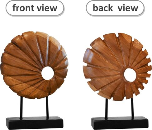 Teak Sculpture Home Décor for Shelf Sculpture with Base Decoration for Living Room, Bedroom, Office 13.8"X9.8"X3.5" in Kuwait