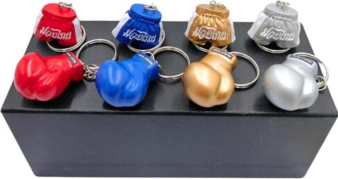 Muay Thai Gloves, Thai Boxing Shorts, Muay Thai Keychain 8 PCS, Boxing Gloves Keychain, Thai Gift from Thailand, Key Ring in Saudi Arabia