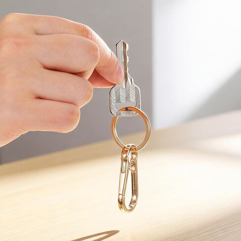 8Pcs Gold Keychain Clip, Metal Key Ring Carabiner Clips Keys Holder Organizer Gold Key Ring for Home, Car, Purse, Wallet Charm Lanyard in Saudi Arabia