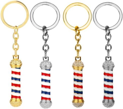 GALPADA 4Pcs Barber Keychain Set - Alloy Material, Assorted Colors, 1.88x0.43 Inch - Ideal Barber Gifts, Hairdresser Accessories, Purse Charms, Car Accessories for Men in Saudi Arabia