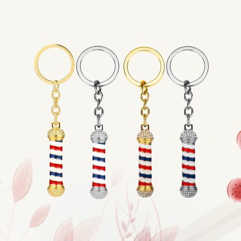 GALPADA 4Pcs Barber Keychain Set - Alloy Material, Assorted Colors, 1.88x0.43 Inch - Ideal Barber Gifts, Hairdresser Accessories, Purse Charms, Car Accessories for Men in Saudi Arabia