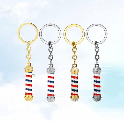 GALPADA 4Pcs Barber Keychain Set - Alloy Material, Assorted Colors, 1.88x0.43 Inch - Ideal Barber Gifts, Hairdresser Accessories, Purse Charms, Car Accessories for Men in Saudi Arabia