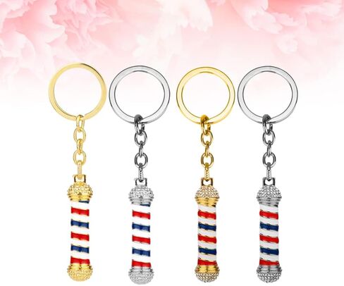 GALPADA 4Pcs Barber Keychain Set - Alloy Material, Assorted Colors, 1.88x0.43 Inch - Ideal Barber Gifts, Hairdresser Accessories, Purse Charms, Car Accessories for Men in Saudi Arabia