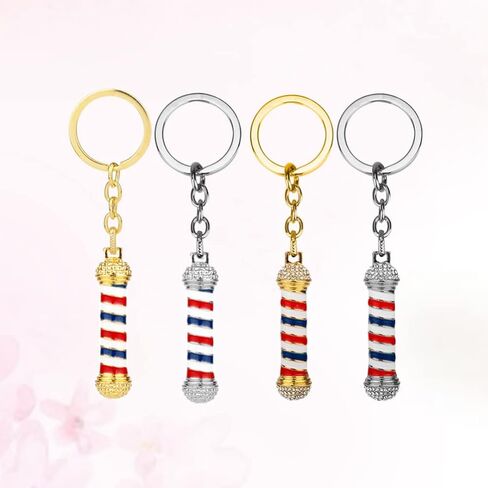 GALPADA 4Pcs Barber Keychain Set - Alloy Material, Assorted Colors, 1.88x0.43 Inch - Ideal Barber Gifts, Hairdresser Accessories, Purse Charms, Car Accessories for Men in Saudi Arabia