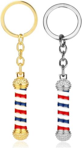 GALPADA 4Pcs Barber Keychain Set - Alloy Material, Assorted Colors, 1.88x0.43 Inch - Ideal Barber Gifts, Hairdresser Accessories, Purse Charms, Car Accessories for Men in Saudi Arabia