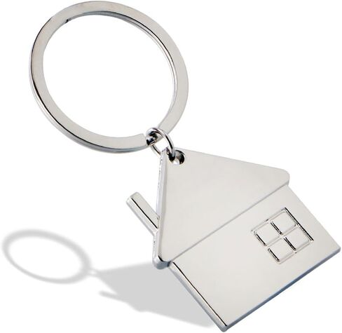 15 Sets House Shaped Key Chain with Metal Keyring, New Home Keychain for Women Men Family Client in Kuwait