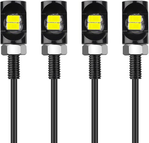 Linkstyle 4PCS LED License Plate Light, 12V 8000K Tag Lamp with Screws & Bolts, Waterproof, for Car Motorcycle Truck RV ATV in Kuwait