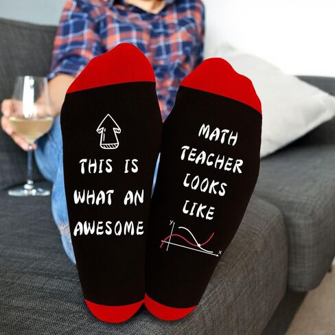 جوارب مدرس الرياضيات المضحكة، أفضل هدايا تقدير المعلم للرجال والنساء، هدية الرياضيات للمعلمين، هدايا عيد الميلاد الرائعة، هدايا عيد الحب، نهاية العام، هدايا يوم المعلمين للأستاذ in Kuwait
