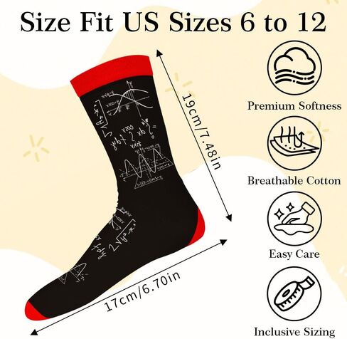 جوارب مدرس الرياضيات المضحكة، أفضل هدايا تقدير المعلم للرجال والنساء، هدية الرياضيات للمعلمين، هدايا عيد الميلاد الرائعة، هدايا عيد الحب، نهاية العام، هدايا يوم المعلمين للأستاذ in Kuwait