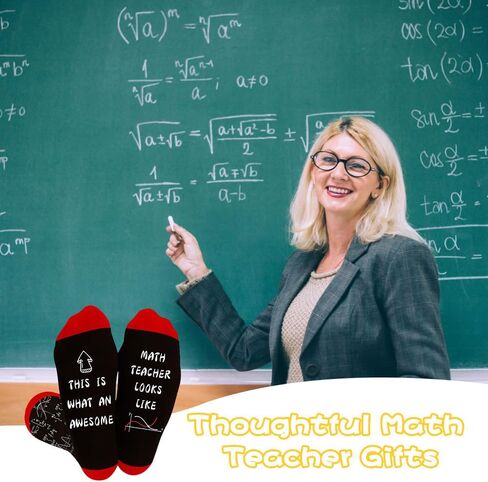 جوارب مدرس الرياضيات المضحكة، أفضل هدايا تقدير المعلم للرجال والنساء، هدية الرياضيات للمعلمين، هدايا عيد الميلاد الرائعة، هدايا عيد الحب، نهاية العام، هدايا يوم المعلمين للأستاذ in Kuwait