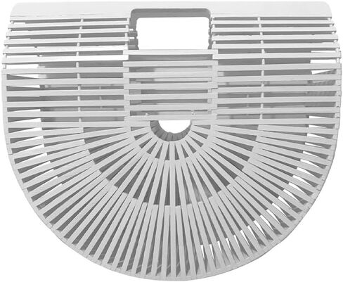 Bamboo Bags for Women Handmade Bamboo Women Handbag Wooden Purse Beach Bamboo Bag Travel Tote Bag Straw Beach Purse in Kuwait