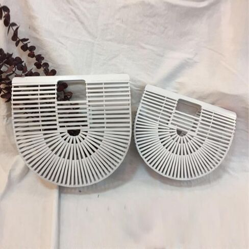 Bamboo Bags for Women Handmade Bamboo Women Handbag Wooden Purse Beach Bamboo Bag Travel Tote Bag Straw Beach Purse in Kuwait