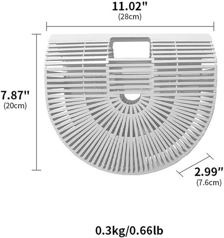 Bamboo Bags for Women Handmade Bamboo Women Handbag Wooden Purse Beach Bamboo Bag Travel Tote Bag Straw Beach Purse in Kuwait