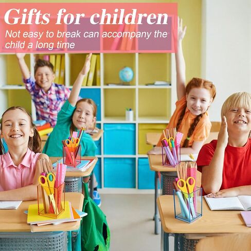 18 Pack Colorful Clear Acrylic Pen Holder Colorful Desktop Pencil Cup Acrylic Square Pencil Organizer Makeup Brush Holder Desk Pencil Cup Stationery Organizer for Desk Dorm Home Office Supply in Kuwait