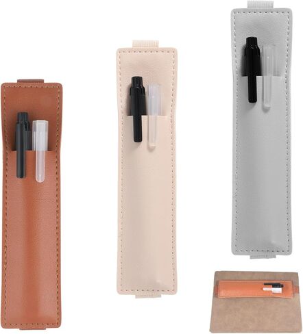 Thinp 3 Pcs Elastic Band Pen Holder for Notebook, PU Leather Pen Loop Holder Adjustable Straps Pens Sleeve Pouch Pencil Holders Case for Notebook, Journal, Planners, School Office Supplies in Saudi Arabia