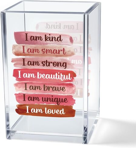 Pray & Give It To God Girly Acrylic Cosmetic Pencil Pen Holder Cup, Coquette Bow Preppy Desk Organizer Accessories for Home Office Decor, Pink Christian Gifts for Women Girl Daughter Coworker in Saudi Arabia