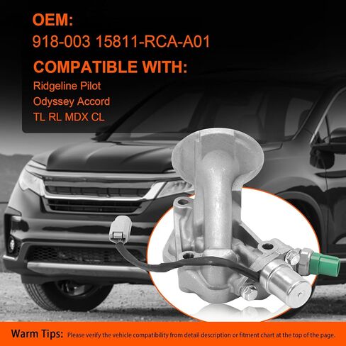 Variable Valve Timing (VVT) Solenoid Actuator for 2000-2008 Acura TL/RL/MDX/CL, 2006-2008 Ridgeline, 2005-2008 Pilot, 1995-2006 Odyssey, 2003-2007 Accord, 918-003, 15811-RCA-A01, 15811RCAA01 in Kuwait