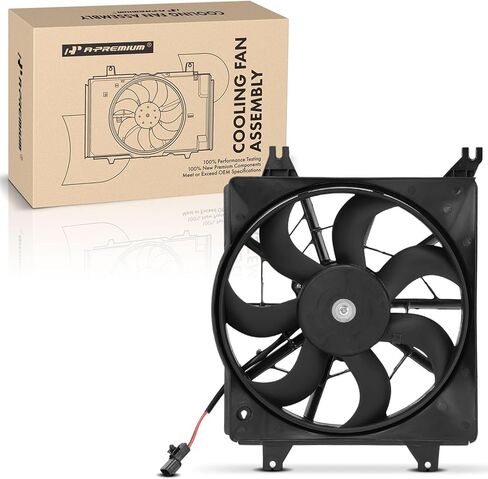A-Premium Engine Radiator Cooling Fan Assembly Compatible with Select Hyundai & Mitsubishi Models - Precis 1990-1993, Excel 1990-1994, Scoupe 1991-1992 in Saudi Arabia