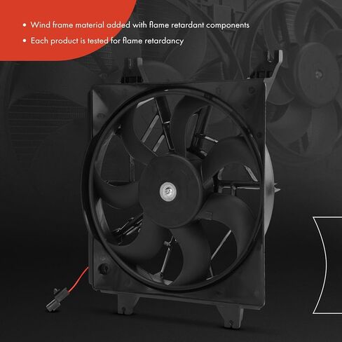 A-Premium Engine Radiator Cooling Fan Assembly Compatible with Select Hyundai & Mitsubishi Models - Precis 1990-1993, Excel 1990-1994, Scoupe 1991-1992 in Saudi Arabia