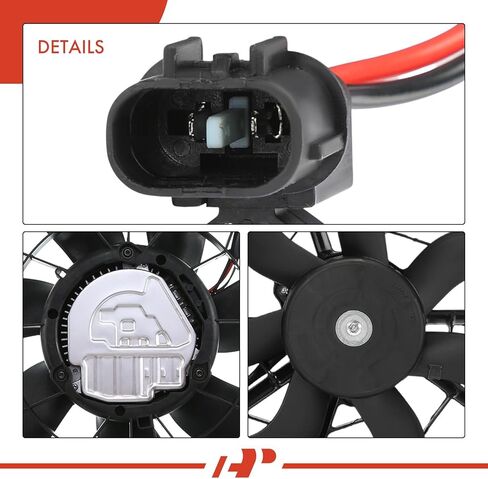 A-Premium Engine Radiator Cooling Fan Assembly Compatible with Select Hyundai & Mitsubishi Models - Precis 1990-1993, Excel 1990-1994, Scoupe 1991-1992 in Saudi Arabia