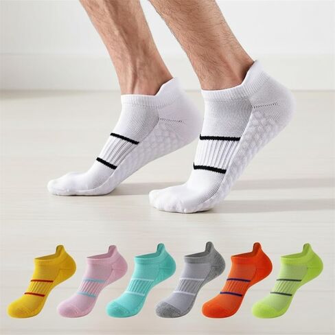 7 Pairs Athletic Ankle Socks for Men Women Cushioned Low Cut Sport Casual Socks with Heel Tab in Saudi Arabia