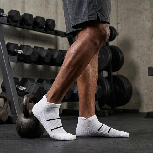 7 Pairs Athletic Ankle Socks for Men Women Cushioned Low Cut Sport Casual Socks with Heel Tab in Saudi Arabia