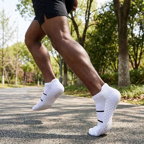 7 Pairs Athletic Ankle Socks for Men Women Cushioned Low Cut Sport Casual Socks with Heel Tab in Saudi Arabia