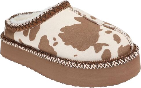 Cow Print Platform Slippers in Saudi Arabia