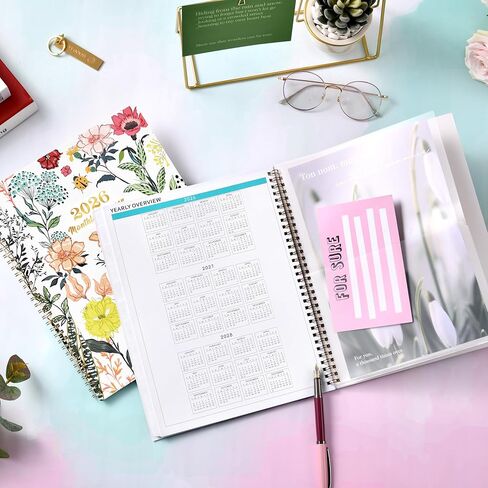 مخطط 2025 - يناير 2025 - ديسمبر 2025، مخطط 2025، 8 × 10 بوصة، مخطط تقويم 2025 مع توزيع أسبوعي وشهري، علامات تبويب، ربط مزدوج السلك، ورق سميك، غطاء مرن، مربعات اختيار كقائمة مهام ＆ ملحوظات in Kuwait