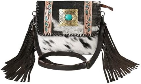 Merbaa Turqoise Cincho Cowhide Cross Body Bag for Women in Kuwait