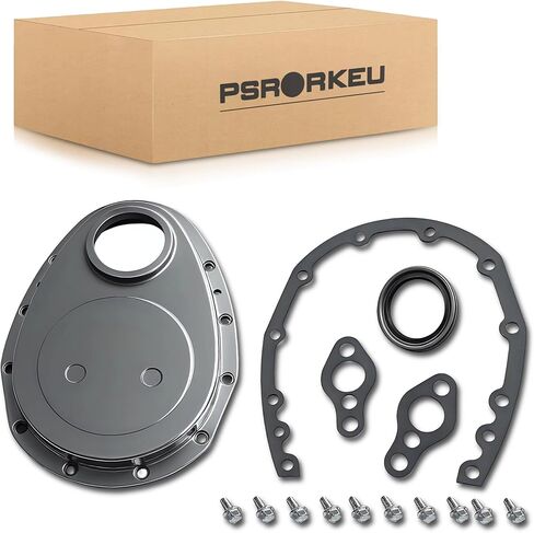 Aluminum Timing Chain Cover & Gasket & Bolts Kit Compatible with SBC Small Block Chevy 265 283 305 327 350 383 400 Engines in Saudi Arabia